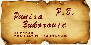 Puniša Bukorović vizit kartica
